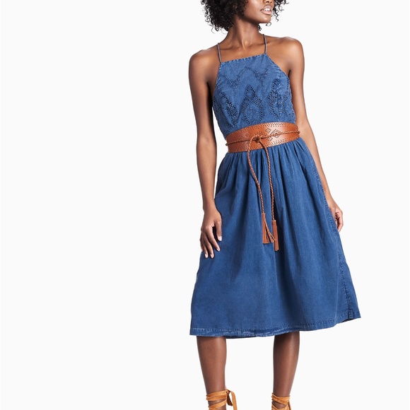 Lucky Brand Dresses & Skirts - lucky brand dress embroidered bib cross back new